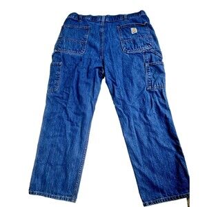 Lot of 2 Carhartt Carpenter Jeans Men’s 38x28 Cotton Denim Original Dungaree Fit